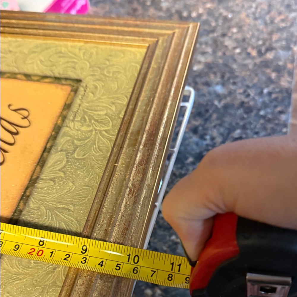 Gold and Green Framed Wall Art - Faith Family Friends - Picture 5 of 7